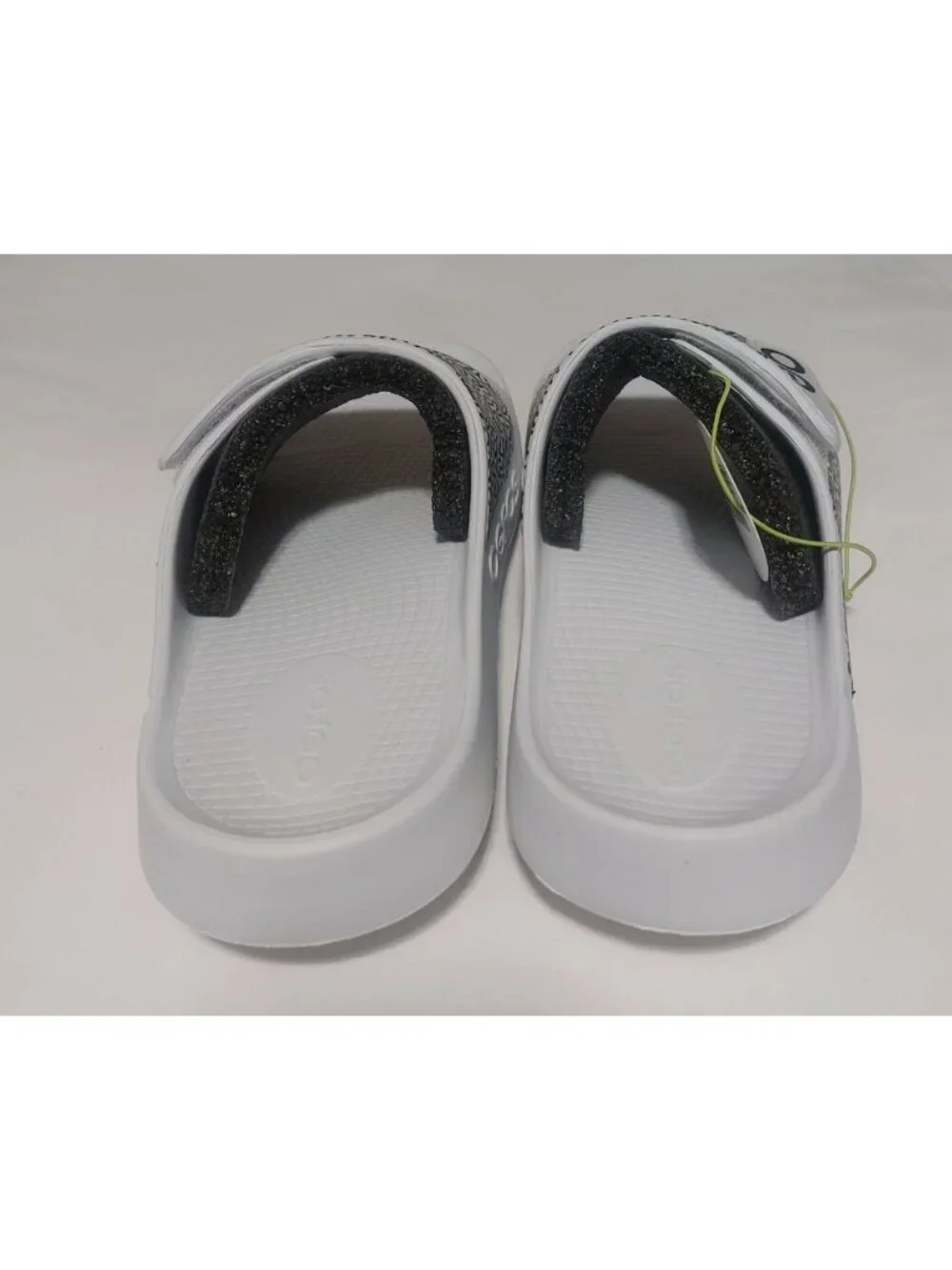 White Labyrinth OOFOS Ooahh Sport Flex Slide Mens Size 11 Womens 13 Sandals Shoe - Picture 6 of 9